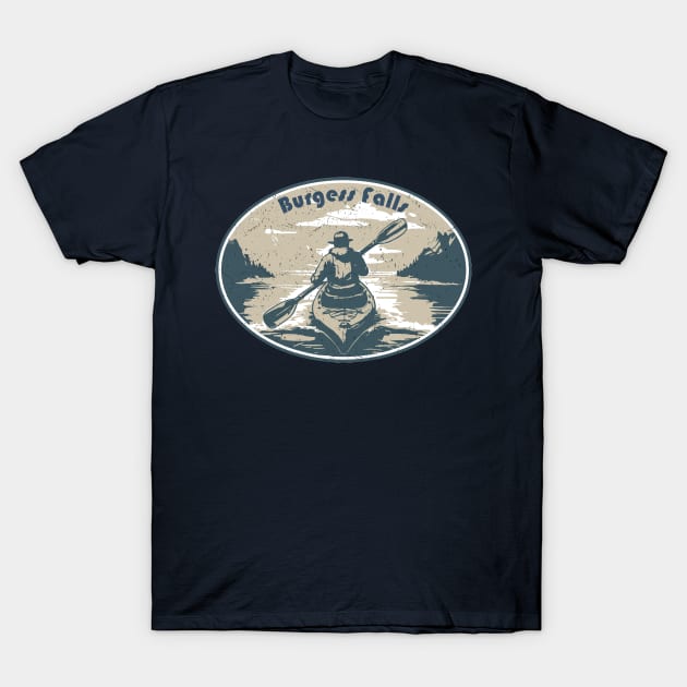 Retro Burgess Falls Kayaking T-Shirt by Surrealcoin777